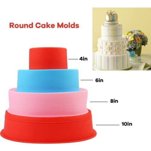 Silicone Layered Cake Mold Round Shape Rectangular Silicone Bread Pan Toast Bread Mold Cake Tray Mould Non-stick Baking Tools