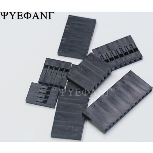 50PCS Dupont Plastic Shell 2.54mm Single Row Dupont Connector 1P/2P/3P/4P/5P/6P/7P/8P/9P/10P Housing