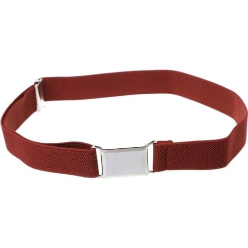 Children Kids Solid Color Unisex Canvas Belts Boys Girls Elastic Belt Adjustable