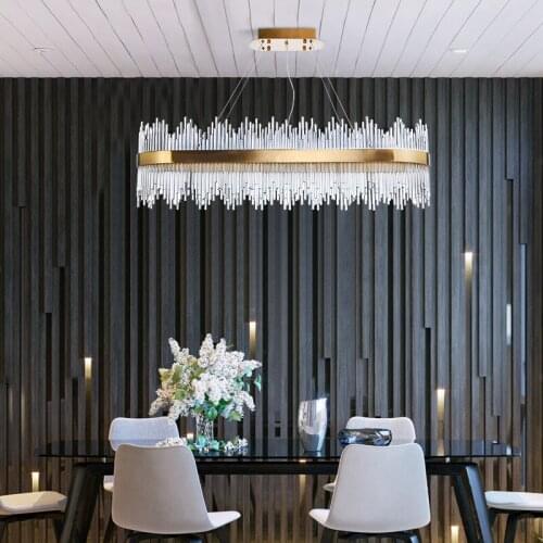 Modern High lustre moderne salon rectangular chandelier crystal, latest lampadario crystal light chandelier
