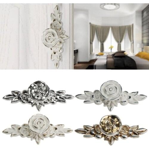 Pull Handle Door Antique Gold Rose Cabinet Handle Door Drawer Dresser Cupboard