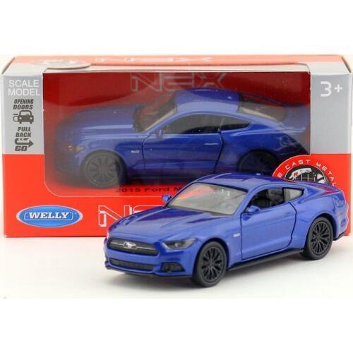 Welly DieCast Metal Model/1:36 Scale/2015 FORD MUSTANG GT Toy Car/Pull Back Educational Collection/Childrens gift/Collection