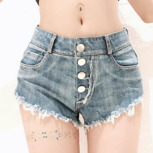 Womens jeans denim shorts Summer Denim Broken hole shorts Ladies Skinny super Nightclub short jeans
