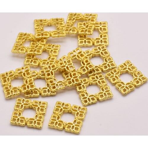 20pcs/lot 15mm*15mm Brass Gold Plated Jewelry Accessories Jewelry Components Designer Charms Jewelry Making Supplies JA0003