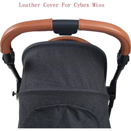 3 Pcs PU Leather Bumper Covers Fit For Cybex Mios Stroller Pram Handle Sleeve Case Armrest Protective Cover Stroller Accessories
