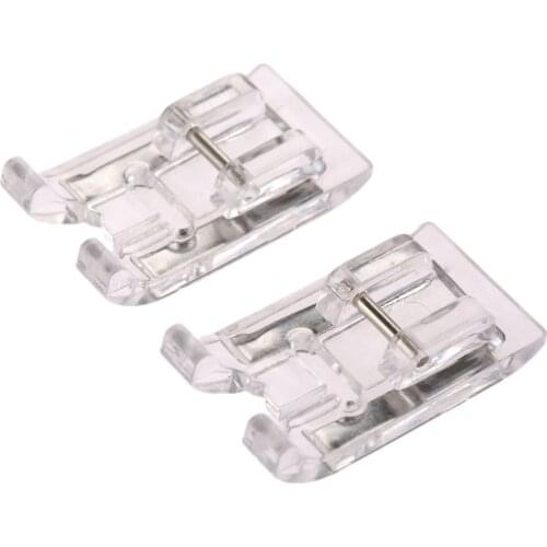 3cmX1.8cm Household Domestic Sewing Machine Satin Stitch Presser Foot For Singer Brother Juki Sewing Machine Snap-on Transparent