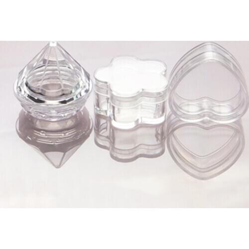 5pcs 5g Small Clear Cosmetic Makeup Pots Empty Plastic Sample Jar Art Container Eyeshadow Cream Lip Balm Container Storage Box