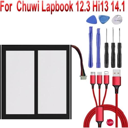 7.6V Battery For Chuwi Lapbook 12.3 Hi13 14.1 Tablet PC Batterie Batteries With 7-wire plug +USB cable