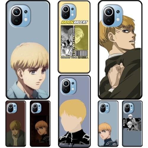 Armin Arlert Attack on Titan Cool Case For POCO X3 Pro M3 F2 F3 Pro Cover For Xiaomi Mi 11 Ultra 9T 10T Pro Mi Note 10 Lite