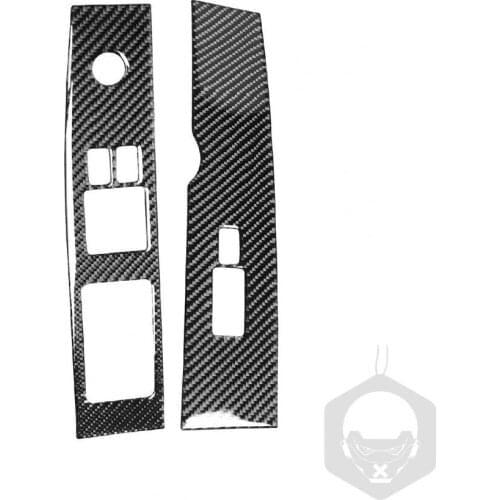 Car Window Lifter Switch Carbon Fiber Self-Adhesive Dirt-Proof Decals Decorative Stickers Cover Trims for Nissan 350Z