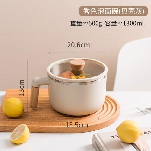 Large Capacity Instant Noodle Bowl Stainless Steel Lunch Box with Lid for Students and Office Workers