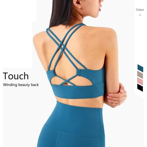 Yoga Bra for Women All In One High Strength Sports Bralette Breathable Women Top Shockproof Cross Fitness Back Yoga Tops Bra