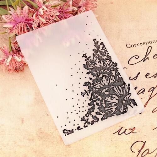 The flower sea paper Embossing folders Plastic Scrapbooking DIY Template Fondant Cake Photo Album Card Making Easter gift