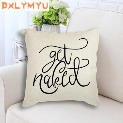 Throw Pillow 45x45cm Funny Letter Get Shit Done Quotes Prints Linen Cotton Cushion Nordic Decorative Cushion for Sofa Home Decor