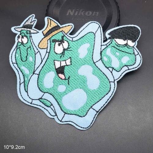 Blue Three Brothers Cartoon Children Iron On Patches Embroidered boys Patch For Boys Girls Clothing Clothes