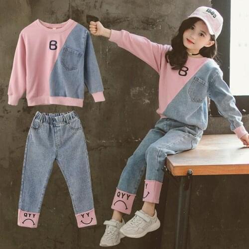 3-12Y Children Clothing Set Hoodie Jeans Kids Tracksuit 2021 Spring Autumn Girls Costume Kids Sport Suits for Girls Clothes