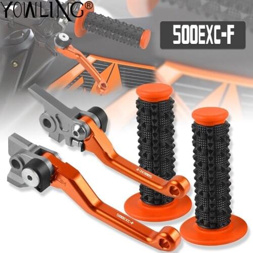 For 500EXCF 500 EXC-F SIX DAYS 2014 2015 2016 2017 2018 2019 2020 Motorcycle CNC Dirt Bike Brake Clutch Levers Rubber Handle Bar
