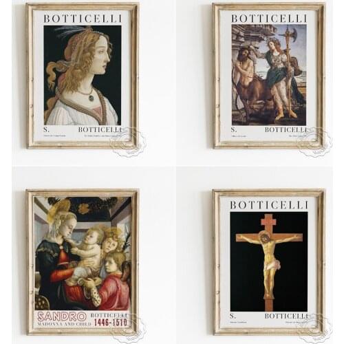 Sandro Botticelli Religion Art Prints Collection Poster, Madonna And Child Canvas Painting, Pallas And The Centaur Wall Decor