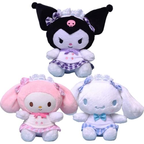 20cm Cartoon Stuffed Melody Kuromi Cinnamoroll Plush Toy Anime Kawaii Cute Soft Plushie Girls Doll Toys Pendant Children Gifts