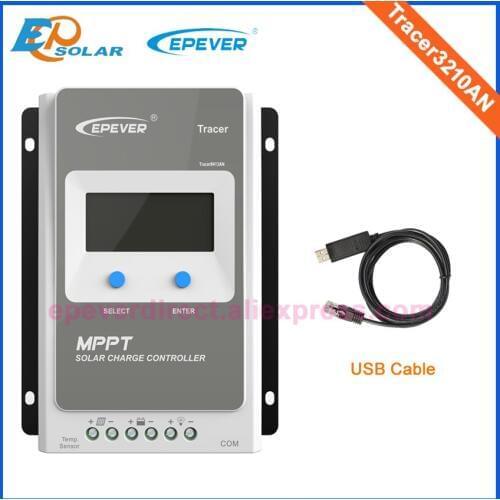 Tracer3210AN 2210AN 4210AN 1210AN solar mppt panel tracking controller EPsolar free shipping with USB cable connect PC software