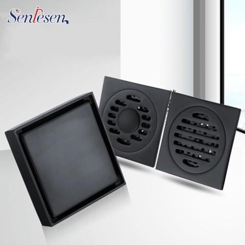 Square Floor Waste Grates 4-styles Bathroom Shower Drain 4" Oil Rubbed Bronze