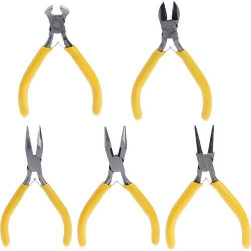 5Pc/Set Mini Jewelry Pliers Precision Jewelry Carbon Steel Handmade Repair Tool W315