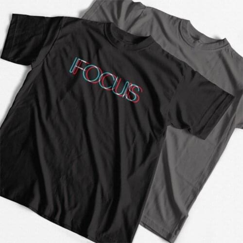 COOLMIND QI0231A 100% cotton short sleeve focus print funny men Tshirt casual o-neck loose summer T shirt for men tees pthd