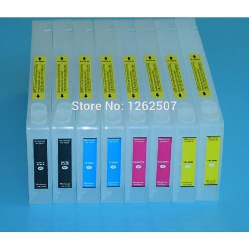 Strongly Recommend! Refillable Ink Cartridge For Epson Stylus Pro 7450 9450 Printer (8pcs cartridge+1pc resetter)