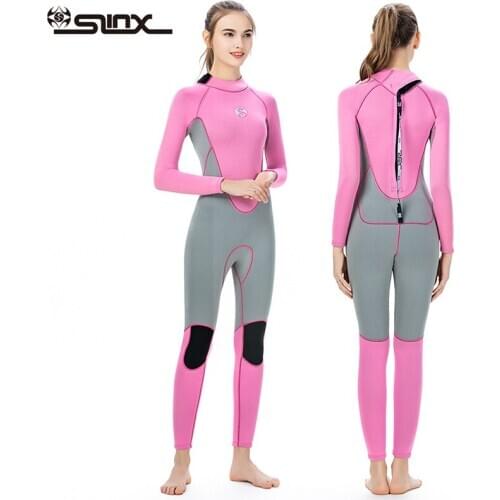 3MM neoprene Wetsuit women Scuba diving suit Full Body One Piece Surfsuit spearfishing Snorkeling Sun-proof thermal swimsuit