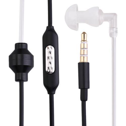 Single Stereo Secret Service Air Tube 3.5mm Anti Radiation Mobile Phone Headsets Headphone Earphone With Air Pipe KY-011