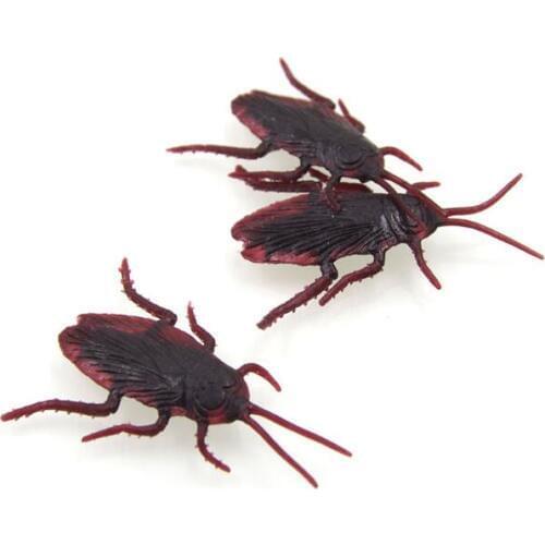 Wholesale 10pcs/lot Simulation Cockroach (Fake) Magic Tricks Close Up Street Bar Props Comedy Mental Magic Fool Toy Funny
