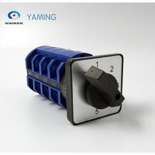 YMW26-63/4 Changeover Rotary Cam switch 690V 63A 4 levels 5 position Silver contact Manual control motor