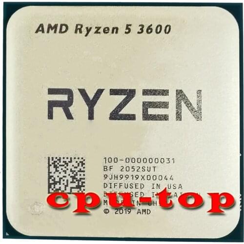 AMD Ryzen 5 3600 R5 3600 3.6 GHz Six-Core Twelve-Thread CPU Processor 7NM 65W L3=32M 100-000000031 Socket AM4