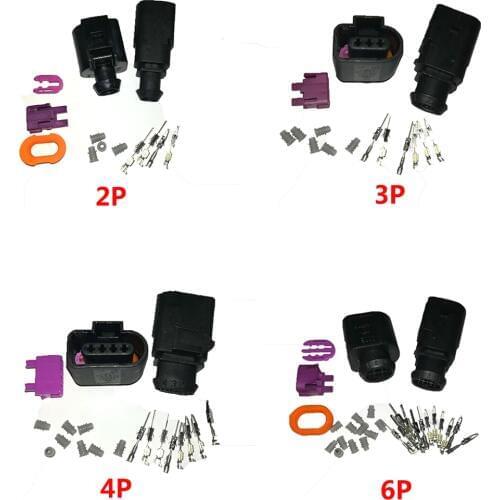 1SET 1.5mm 2/3/4/6 Pins Auto Temp Sensor Plug, Deflation valve Plug Waterproof Electrical Wire Connector