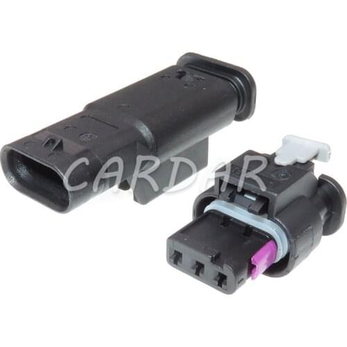 1 Set Tyco AMP 3 Pin 1718653-1 / 4F0 973 703A / 2-1718652-3 Waterproof Automotive Reversing Radar Plug For VW Audi