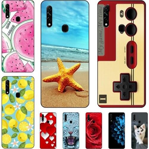 Silicone Cover For OPPO A31 2020 A8 Case Soft TPU Protective Phone Back Case Cartoon Wolf Rose Flowers Bumper Shell