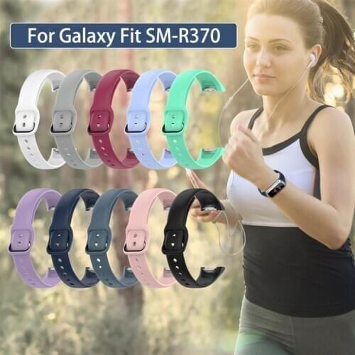 Silicone Sport Watch Band Strap Wrist Band Strap For Samsung Galaxy Fit SM-R370 Smart Bracelet Watch Strap Accessories