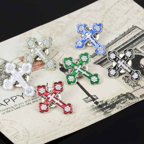 Sacred Heart of Jesus Brooch Pin Christian Church Gift Jesus Fish Cross Fashion Art Photo Glass Cabochon Lapel Pins Badges