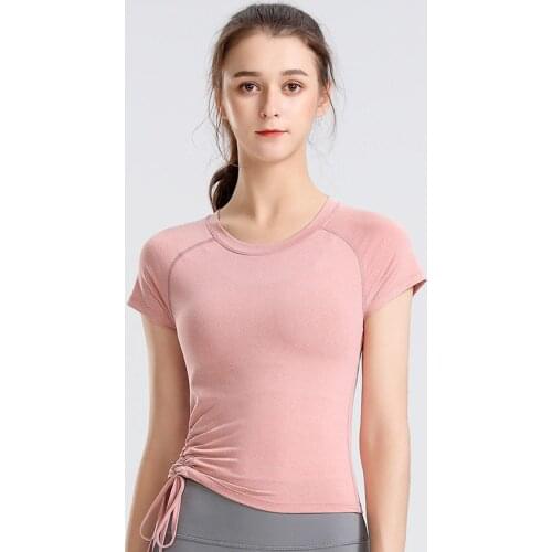 Yoga Crop Top Clothes Womens Short Sleeve Coat Running Mujer Camisetas