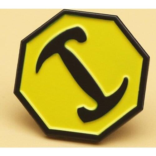 XM-funny Animated Quarry Logo Brooch Creative Metal Cartoon Accessories Pin Fashion Badge Anime Brooch