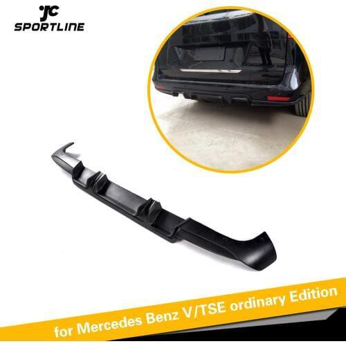 V Class PU Rear Diffuser Lip Spoiler Bumper Guard for Mercedes-Benz W447 Vito Ordinary Edition Mini Passenger Van 4 Door 14 - 18