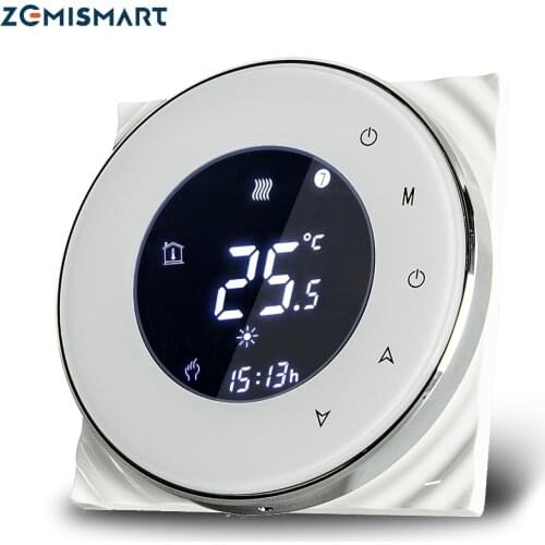 Zemismart Boiler Water Floor Heater Room Thermostat Wifi APP Controlled Alexa Google Home Voice Control