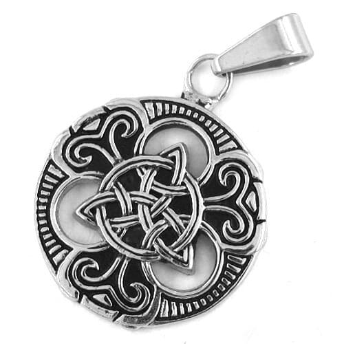 Wholesale Claddagh Style Celtic Knot Pendant Stainless Steel Jewelry Fashion Motor Biker Women Pendant SWP0196B