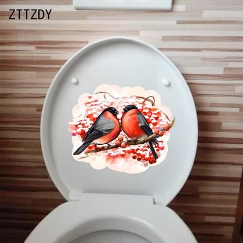 ZTTZDY 24.2×19.8CM Classic Lovebird Romantic Bedroom Wall Stickers Mural Home Bathroom Toilet Decor T2-1224