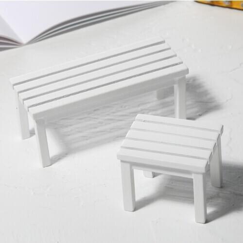 1/12 Dollhouse Miniature Park Chair Furniture Scene Pocket Toy Gift Decoration