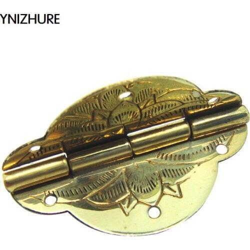 10pcs 44 * 33mm Time-limited Blum Bisagras Para Muebles Copper Brass Hinge Decorative Gift Box Palette Stamp Small Metal