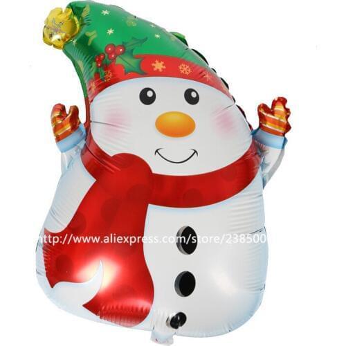 50pcs/lot New arrival Christmas air inflatable snowman balloon merry Christmas decoration foil balloons