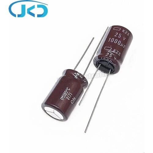 20pcs 1000uF 25V1000UF NCC KZE Series 12.5*20mm Low ESR / Impedance 25V1000uF Aluminum Electrolytic Capacitor NIPPON CHEMI CON