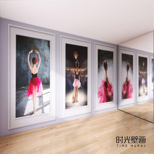 Ballet studio art school wallpaper childrens training institution decoration background wall dance classroom mural Waterproof