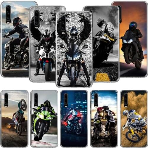 Track Motorcycle Cross Fly Phone Case For Huawei P30 P40 P20 P10 Mate 20 10 30 Lite Pro P Smart Z Plus Printing Cover Coque Shel